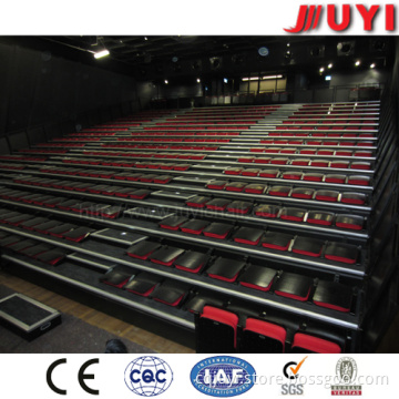 JY-780 Retractable indoor moveable grandstand bleacher chair aluminium stadium seat cushion